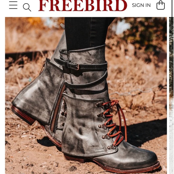 Women’s FreeBird mid calf western style leather boots - Picture 9 of 9